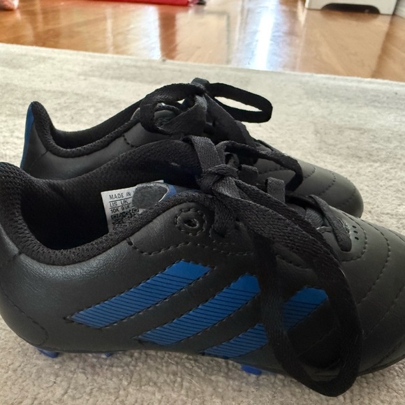 adidas Kids Black and Blue Sneakers - Picture 2 of 3